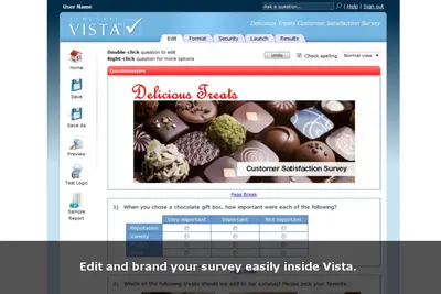 Vista™ Survey System for Salesforce — screenshot