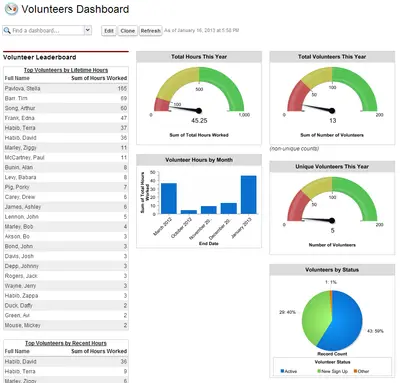 Volunteers for Salesforce for Salesforce — screenshot