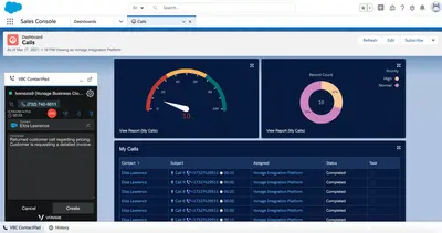 Vonage Business Communications (VBC) ContactPad for Salesforce — screenshot