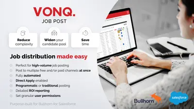 VONQ Job Post - Multi-posting software for Salesforce ATS users for Salesforce — screenshot