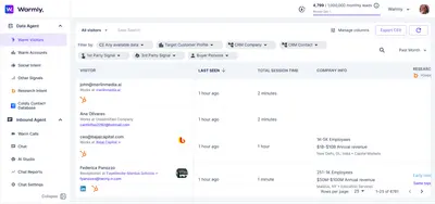 Warmly for Salesforce — screenshot