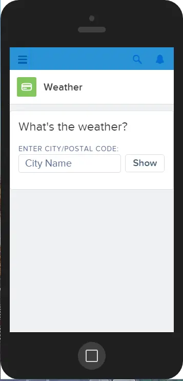 Weather Now for Salesforce — screenshot