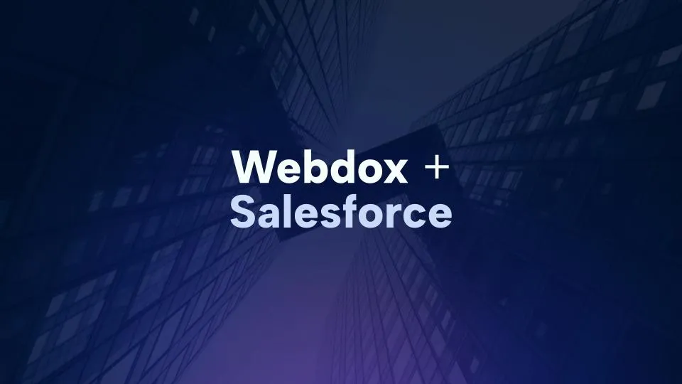 Webdox CLM — screenshot from the Salesforce AppExchange listing