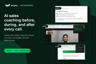 WingRep | AI Sales Coaching & CRM Automation for Salesforce for Salesforce — screenshot