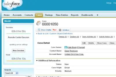 WorkIt!® Case Timer - Automatic Handle Time Tracking for Lightning \ Classic for Salesforce — screenshot