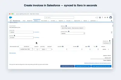 Xero Integration for Salesforce — screenshot